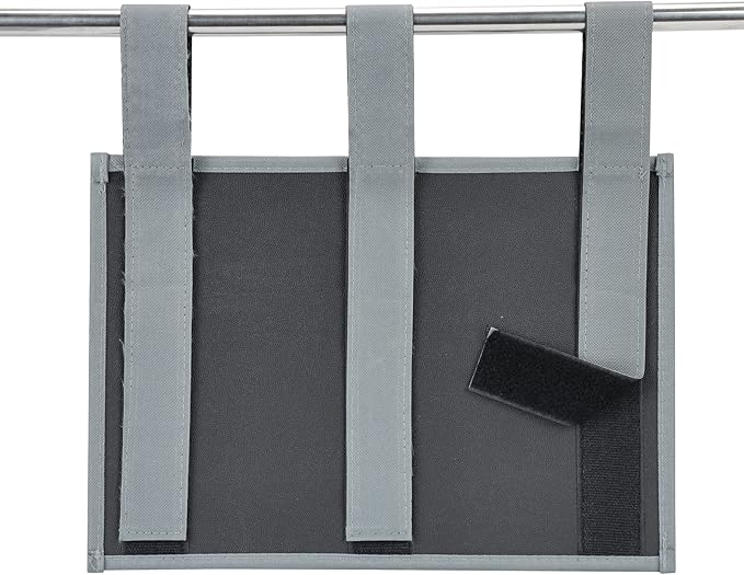 Zafit Hanging Bedside Caddy, Bedside Storage Organizer for Magazine, Phone, Remote control (Classic 4 Pockets-Grey)