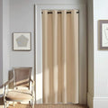 NICETOWN 80 inch Curtain Privacy for Doorway - Thermal Insulated Grommet Window Treatments Room Darkening Sound Reducing for Bedroom/Home Office (Biscotti Beige, 1 Panel, W46 x L80)