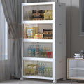 Extra Large Stackable Storage Bins with Lids&Wheels,500QT-125QT/32GAL*4Pack Collapsible Container Closet Organizers,Plastic Stackable Storage drawers for bedroom Dorm
