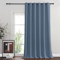 NICETOWN Stone Blue Blackout Sliding Door Curtains, Grommet Thermal Curtain Window Treatment Room Divider Drape Sound Reducing for Patio Door/Living Room, 1 Panel, W80 x L90
