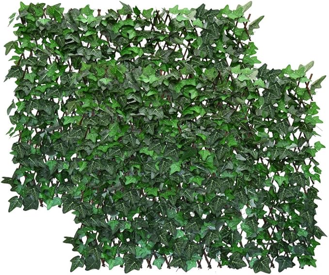GLANT Expandable Fence Privacy Screen for Balcony Patio Outdoor,Decorative Faux Ivy Fencing Panel,Artificial Hedges (Single Sided Leaves)