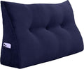 WOWMAX Triangular Headboard Pillow Twin Bed Wedge Pillow for Headboard Large Bolster Pillow for Bed Wedge Pillow Headboard Daybed Pillows with Removable Cover, Corduroy(100% Cotton)