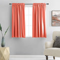 DONREN Coral Room Darkening Curtain Panels for Bedroom - 54 Inch Length Thermal Insulated Rod Pocket Curtains (42 by 54 Inches Long,2 Panels)