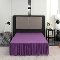 Bed Skirt Queen Size Ruffled Bed Skirt with Split Corners, Queen Bed Skirt 18 Inch Drop, TSUTOMI Queen Size Bed Skirt Grape for Ruffled Bed Skirt with Split Corners, Bed Skirt Queen Size