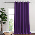 NICETOWN Room Divider Curtain 132 Inches Long, Wide Blackout Sliding Door Curtain for Bedroom, Room Darkening Privacy Window Curtain for Patio Door (1 Panel Set, Royal Purple, 80 x 132 Inch)