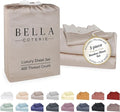 Bella Coterie Luxury Bamboo Viscose Twin XL Size Sheet Set | 100% Organically Grown | Ultra Soft | Cooling for Hot Sleepers | 18" Deep Pocket [Dune]