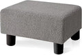 BRIAN & DANY Small Foot Stool Ottoman, Footstool with Legs, Teddy Velvet Foot Rest for Living Room, Bedroom and Office, Grey