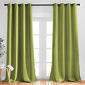 NICETOWN Bedroom Curtains Blackout Draperies - Noise Reducing Thermal Insulated Window Decorative Blackout Draperies/Drapes for Kid's Room (1 Pair, 52 x 95 inches in Fresh Green)