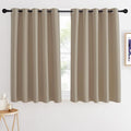 NICETOWN Blackout Curtains 54 Inches Long, Thermal Insulated Room Darkening Curtains for Bedroom, Window Treatment Drapes for Living Room Nursery (W66 x L54 Inch, Taupe, 1 Panel)