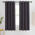 NICETOWN Blackout Short Curtain 63 inches Long for Windows, Thermal Insulated Curtain Grommet Room Darkening Window Treatment for Bedroom/Living Room, 1 Panel, W46 x L63, Greyish Purple