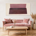 YETHEN WAL Burgundy Abstract Wall Decor Large Hand-Painted Textured Canvas Art Minimalist Painting for Living Room Bedroom Office 24x48 Inch