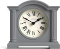 JONES CLOCKS® Kensington Mantel Clock | Classic Arch top Clock | Gray | Stylish & Contemporary | Ideal for Desk, Mantelpiece, Bookshelf or Bedside