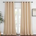 NICETOWN Room Darkening Window Curtain Extra Long 120" - (52" Wide, Biscotti Beige, 1 Piece) Curtain Thermal Insulated Privacy Drape for Baby Room/Bedroom