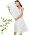 Full Body Pillow with Removable Pillowcase for Adults,（Memory Foam Filling）（Long Pillow for Side Sleepers） （Fluffy and Firm）（Adjustable Filling）（20×54 Inch，White）