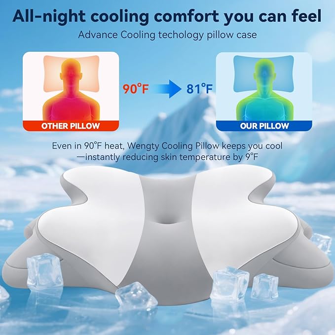 Cervical Pillow for Neck and Shoulder,Ergonomic Neck Support for Side Sleepers,Memory Foam Dreamers Relief Pillow,Deep Sleep Contour Pillows for Back Pain Relief,Slumber,Stomach,Snoring Sleeper