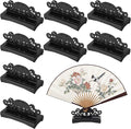 AceOrbit 8 Pcs Fan Stand Holder Plastic Hand Fan Display Stand Base Japanese Chinese Folding Fans Storage Rack for Home Office Shop Decoration