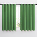 NICETOWN Bedroom Blackout Curtains and Drapes - Window Treatment Thermal Insulated Solid Grommet Blackout Draperies for Bedroom (Forest Green, Set of 2, 66 by 54 Inch)