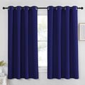 NICETOWN Blackout Curtain Panel 63 inch Long for Window - Thermal Insulated Solid Grommet Blackout Drape for Bedroom Living Room Kitchen (Single Panel, 52W x 63L, Navy Blue)