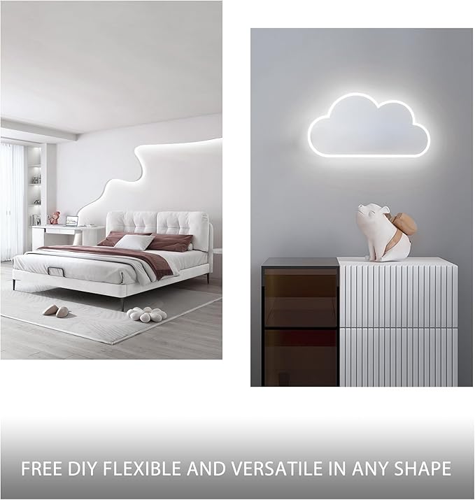 COB LED Strip Lights Cool White,24V Dimmable led Light Strip KIT with Remote and app Control,6000K 25FT/7.5m 8mmwide Ra>90 Cuttable Flexible Strip Lights for Bedroom,Wardrobe,Cabinet