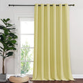 NICETOWN Blackout Room Divider Curtains for Sliding Glass Doors 102 Inches Long 1 Panel, Extra Wide Curtains for Doorway Patio Bedroom Living Room (Paler Yellow, 80Wx102L, 1 Panel)