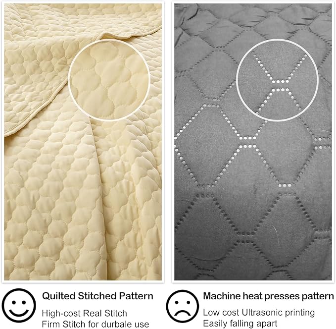 HORIMOTE HOME Quilt Twin Size Light Yellow, Lightweight Quilt for Summer Ultra-Soft Microfiber Modern Style Quilted Clouds Pattern Bedspread Quit Set 2 Pieces (1 Quilt and 1 Pillow Sham)