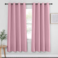 NICETOWN Blackout Curtain Drape 72 inch Long - Grommet Noise Reducing Thermal Insulated Modern Window Treatments for Bedroom Living Room (1 Panel, 52 x 72 Inch, Rouge Pink)