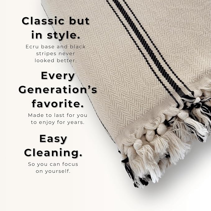 The Loomia 100% Cotton Luxury Woven Turkish King Size Blanket