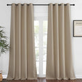 NICETOWN Blackout Curtains 120 inch Length for Sliding Glass Door, Grommet Thermal Insulated Room Darkening Sound Reducing Drapes for Room Divider, 1 Panel, W52 x L120, Taupe