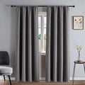 Blackout Curtains 96 Inches Long 2 Panels Set, Light Grey Curtains Thermal Insulated Room Darkening Drapes for Bedroom, Rod Pocket Light Blocking Drapes Living Room(52W × 96L, Light Grey)