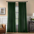 Pinch Pleated 100% Blackout Curtains for Bedroom, Olive Green Velvet Curtains for Living Room, Black Out Curtain 84 inch Long Room Darkening, Blackout Pinch Pleat Drapes with Hooks 2 Panels