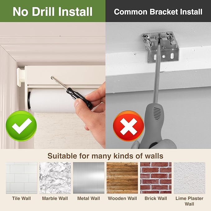 HESTIA No Drill Cordless Blackout Roller Shades Screwless Waterproof Shower Window Blinds, Auto-Retraction Easy Install Blind for Bedroom/Living Room/Kitchen, Cream Linen, 35.5" W x 54" H