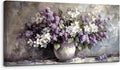 SERIMINO Large Wall Art for Living Room, Still Life Flowers Canvas Prints, Purple Floral Botanical Decor Paintings, Modern Aesthetic Pictures Wall Decor, Farmhouse Kitchen Artwork 24"X48"