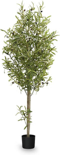 Maia Shop 5ft Artificial Olive Tree Plant for House, Apartment or Office – Realistic Fake Indoor Plants for Living Room, Kitchen, Bedroom, Entryway or Bathroom – Faux Greenery for Home Décor