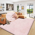 Shag Rug 6x9 Area Rugs for Living Room Pink Fuzzy Washable Faux Rabbit Furry Fur Rugs Bedroom Nursery Rug