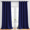 NICETOWN Blackout 102 inch Curtains for Living Room, Grommet Thermal Curtains Room Darkening Window Treatments Sound Reducing for Bedroom, Navy Blue, 2 Panels, W52 x L102