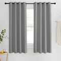NICETOWN Blackout Bedroom Curtain 63 inches Long - Grommet Thermal Curtain Room Darkening Window Treatment Light Blocking Drape for Living Room (Silver Grey, 1 Panel, W46 x L63)