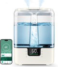 Smart Humidifiers for Bedroom Large Room Home, 6L Cool Mist Top Fill Humidifier with Essential Oil Diffuser, Smart App & Voice Control, for Nursery & Plants, Ivory, 1 Pack + 7 Color NightLight