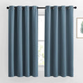 NICETOWN Smoky Blue Curtains for Girls Room - Thermal Insulated Solid Grommet Room Darkening Panels/Drapes for Boy's Bedroom (Smoky Blue, 1 Pair, 52 by 63-Inch)