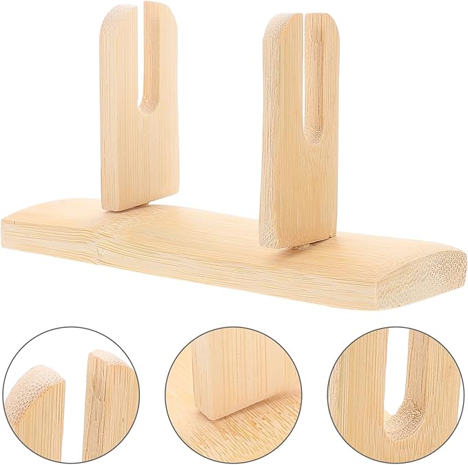 IMIKEYA Wood Folding Fans Stand Japanese Fan Holders Folding Handy Fans Display Holder Decorative Hand Fan Bases for Home Store
