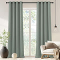 NICETOWN Blackout Drapery Curtain Panel 90 inches Long - Window Treatment Thermal Insulated Grommet Blackout Curtain/Drape for Bedroom Living Room (Sage Green, 1 Panel, 46 by 90 inches)
