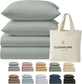 Cloud Scape Linen 100% Egyptian Cotton King Sheets Set – 400 Thread Count, 4-Piece Soft Hotel Quality Bedding Set,Deep Pockets up to 16”, Mineral