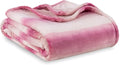Berkshire Blanket-Classic Heavyweight Soft Printed VelvetLoft® Plush Blanket, Full/Queen Size Soft Fuzzy Warm Blanket for Couch Sofa Bed, Purple Pitch, 90in x 90in