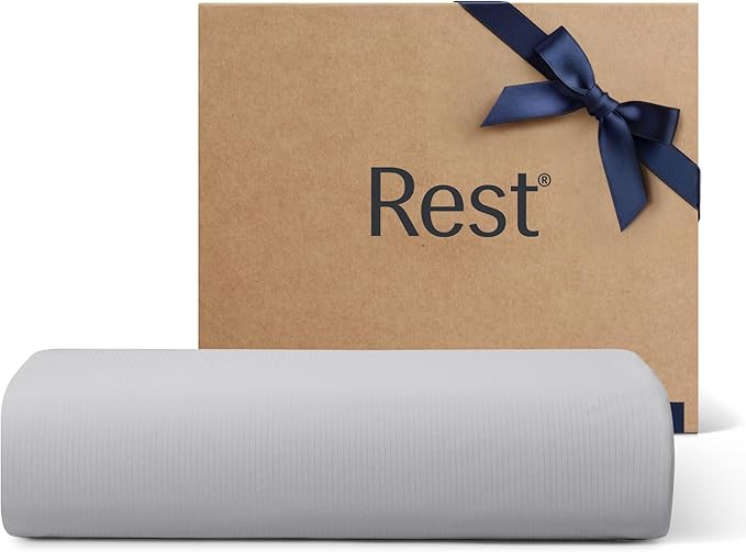 REST® Evercool®+ Top Sheet, Cali King/King Size, Light Gray, 104"X108" (1 Flat Sheet only)