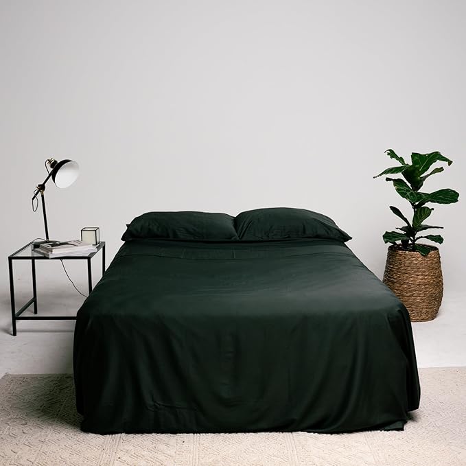 THE LAD COLLECTIVE 2.0 Bedding Set, Comfortable, Soft & Easy-to-Use 4 Piece Cotton Sheet Set, Twin XL Size, Mossman