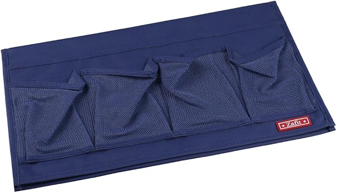 Zafit 6 Pockets Bedside Storage Organizer, Table cabinet Storage Organizer Bedside Organizer Caddy for Remotes Phone Glasses (6 Pockets-Blue)