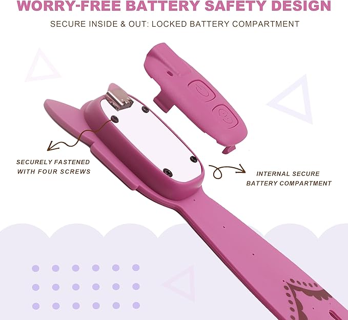 Rechargeable Book Light for Kids at Night – Portable Clip-On LED Light with Dimmable Brightness Ideal for Kids & Adults, Bedtime & Travel–Eye-Caring, Flexible, Gift for Book Lovers,Pink