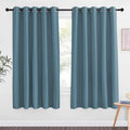 NICETOWN 66 Inch Long Blackout Curtains for Bedroom Living Room, Thermal Insulated Room Darkening Curtains, Light Blocking Blackout Drapes for Bedroom, 66" W x 66" L, 1 Panel, Smoky Blue