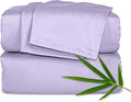 Pure Bamboo Queen Sheets, Genuine 100% Organic Viscose Derived from Bamboo Bed Sheet Set, Luxuriously Soft & Cooling, Double Stitching, 2 Year Quality Promise (Queen, Lavender)