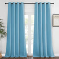 NICETOWN Blackout Window Curtain 90 inch Length - Room Darkening Thermal Insulated Grommet Large Window Treatment Light Blocking for Bedroom/Doorway (Teal Blue, 1 Panel, W52 x L90)
