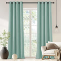NICETOWN Blackout Drapery Curtain Panel 90 inches Long - Window Treatment Thermal Insulated Grommet Blackout Curtain/Drape for Bedroom Living Room (Aqua Blue, 1 Panel, 46 by 90 inches)